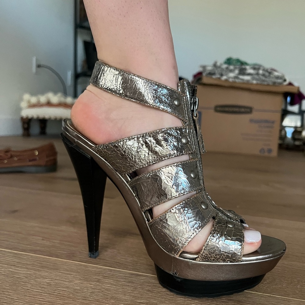 Jessica Simpson Metallic Platform Heels